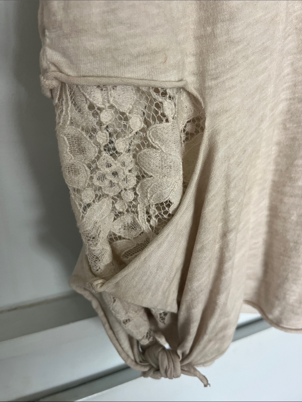Helmut Lang Beige Tunic with Metallic and Sequin Heart Detail - Picture 3 of 5
